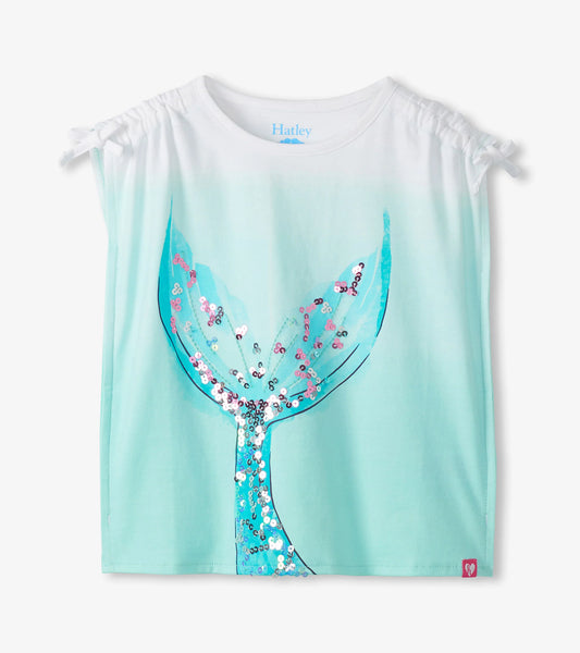 Mermaid Tail Cinch Shoulder Top