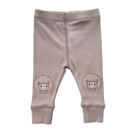 Patch Ribbed Leggings - Hedgehog