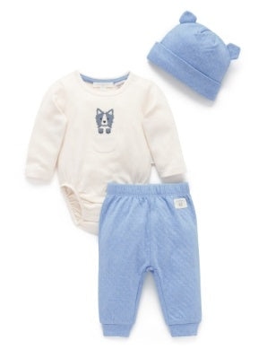 Puppy in Blue 3pc Gift Set
