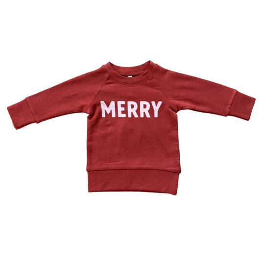 Raglan Sweatshirt - Merry Berry in Red