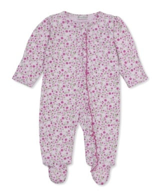 Pretty Petals Floral Stripes Footie