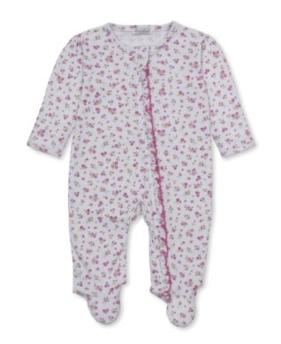 Rose Renaissance Floral Stripes Footie