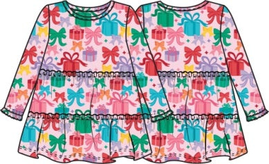 Pretty Presents Knit Ruffle Tiered Tunic