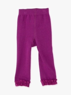 Plum Tart Footless Ruffle Tights